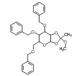 CAS#: 68779-52-2， 3,4,6-Tri-O-benzyl-1,2-O-(1-methoxyethylidene)hexopyranose