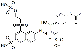 CAS 登录号：68833-99-8， 7-乙酰氨基-4-羟基-3-[[6-磺基-8-[[2-(磺基氧基)乙基]磺酰基]-2-萘基]偶氮]萘-2-磺酸