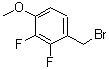 structure of CAS# 689254-23-7, 1-(Bromomethyl)-2,3-difluoro-4-methoxybenzene;MFCD04115985