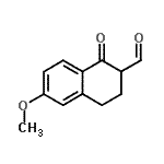 structure of CAS# 68950-67-4, 6-Methoxy-1-oxo-1,2,3,4-tetrahydro-2-naphthalenecarbaldehyde;6-Methoxy-1-oxo-1,2,3,4-tetrahydro-[2]-naphthaldehyde;6-methoxy-1-oxo-2,3,4-trihydronaphthalene-2-carbaldehyde;MFCD07779052