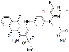 CAS#: 68957-40-4， Disodium N-[4-[(4-Amino-9,10-Dihydro-9,10-Dioxo-3-Sulphonato-1-Anthracenyl)Amino]Phenyl]-N-(5-Chloro-2,6-Difluoro-4-Pyrimidinyl)-beta-Alaninate