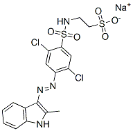 CAS#: 68959-19-3， Sodium 2-[[[2,5-Dichloro-4-[(2-Methyl-1H-Indol-3-Yl)Azo]Phenyl]Sulphonyl]Amino]Ethanesulphonate
