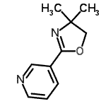 structure of CAS# 68981-86-2, 3-(4,4-Dimethyl-4,5-dihydro-1,3-oxazol-2-yl)pyridine;3-(4,4-Dimethyl-4,5-dihydro-1,3-oxazol-2-yl) pyridine;3-(4,5-Dihydro-4,4-dimethyl-1,3-oxazol-2-yl)pyridine;4,4-dimethyl-2-(3-pyridyl)-1,3-oxazoline