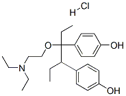 structure of CAS# 69-14-7, Coralgil;2-[4-[2-[4-(2-Diethylaminoethoxy)Phenyl]-1-Ethyl-Butyl]Phenoxy]-N,N-Diethyl-Ethanamine Dihydrochloride;2-[4-[2-[4-(2-Diethylaminoethoxy)Phenyl]-1-Ethylbutyl]Phenoxy]-N,N-Diethylethanamine Dihydrochloride;2-[4-[2-[4-(2-Diethylaminoethoxy)Phenyl]-1-Ethyl-Butyl]Phenoxy]Ethyl-Diethyl-Amine Dihydrochloride