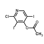 CAS#: 69148-12-5， 2-Chloro-3,5-diiodo-4-pyridinyl acetate