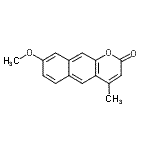 结构式 CAS# 69169-71-7, 8-甲氧基-4-甲基-2H-苯并[g]苯并吡喃-2-酮