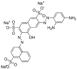 CAS#: 69178-38-7， Trisodium 6-[(2,4-Diaminophenyl)Azo]-4-Hydroxy-3-[(4-Sulphonato-1-Naphthyl)Azo]Naphthalene-2,7-Disulphonate