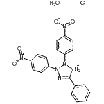 结构式 CAS# 69231-13-6, 2,3-二(4-硝基苯基)-5-苯基-2,3-二氢-1H-四唑-1-鎓氯化物水合物(1:1:1)