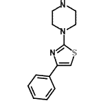 结构式 CAS# 69389-14-6, 1-(4-苯基-1,3-噻唑-2-基)哌嗪