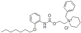 CAS#: 69484-81-7， 1-[2-[[[[2-(Heptyloxy)phenyl]amino]carbonyl]oxy]ethyl]-1-(phenylmethyl)-Piperidinium chloride