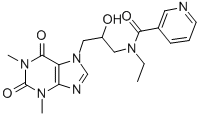 CAS#: 69517-63-1， 1,3-Dimethyl-7-[3-(N-Ethylnicotinoylamino)-2-Hydroxypropyl]-1H-Purine-2,6(3H,7H)-Dione