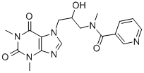 CAS#: 69517-65-3， 1,3-Dimethyl-7-[3-(N-Nicotinoyl-N-Methylamino)-2-Hydroxypropyl]-1H-Purine-2,6(3H,7H)-Dione