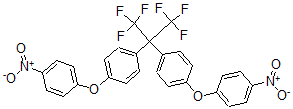 结构式 CAS# 69563-87-7, 1,1'-[2,2,2-三氟-1-(三氟甲基)乙亚基]二[4-(4-硝基苯氧基)-苯