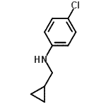 结构式 CAS# 69565-54-4, 4-氯-N-(环丙基甲基)苯胺