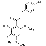 CAS#: 69616-74-6， (2E)-3-(4-Hydroxyphenyl)-1-(2-hydroxy-3,4,6-trimethoxyphenyl)-2-propen-1-one