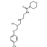 CAS#: 69630-22-4， N-(2-{[2-Hydroxy-3-(4-hydroxyphenoxy)propyl]amino}ethyl)-4-morpholinecarboxamide
