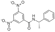structure of CAS# 69632-31-1, (S)-(+)-N-(3,5-Dinitrobenzoyl)-alpha-Phenylethylamine;Zinc02597086;421847_Aldrich;(S)-()-3,5-Dinitro-N-(1-Phenylethyl)Benzamide