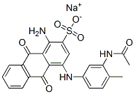 CAS 登录号：69658-24-8， 4-[[3-(乙酰氨基)-4-甲基苯基]氨基]-1-氨基-9,10-二氢-9,10-二氧代蒽-2-磺酸钠