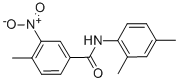 structure of CAS# 6967-11-9, 2',4'-Dimethyl-3-Nitro-4-Toluanilide;N-(2,4-Dimethylphenyl)-4-Methyl-3-Nitro-Benzamide;Oprea1_672401;Zinc00102936