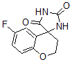 结构式 CAS# 69684-83-9, 6-氟-2,3-二氢-螺[4H-1-苯并吡喃-4,4'-咪唑烷]-2',5'-二酮