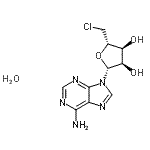 structure of CAS# 698999-09-6, 5'-Chloro-5'-deoxyadenosine hydrate (1:1);5'-Chloro-5'-deoxyadenosine hydrate;548488_ALDRICH