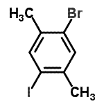 structure of CAS# 699119-05-6, 1-Bromo-4-iodo-2,5-dimethylbenzene;1-BROMO-2,5-DIMETHYL-4-IODOBENZENE;2-Bromo-5-iodo-p-xylene