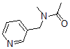 结构式 CAS# 69966-50-3, N-甲基-N-(3-吡啶基甲基)-乙酰胺