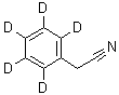 结构式 CAS# 70026-36-7, (<sup>2</sup>H<sub>5</sub>)苯基乙腈