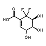 CAS#: 701211-73-6， (3R,4R,5S)-6,6-Difluoro-3,4,5-trihydroxy-1-cyclohexene-1-carboxylic acid