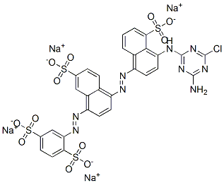 CAS#: 70161-16-9， Tetrasodium 2-[[4-[[4-[(4-Amino-6-Chloro-1,3,5-Triazin-2-Yl)Amino]-5-Sulphonato-1-Naphthyl]Azo]-7-Sulphonato-1-Naphthyl]Azo]Benzene-1,4-Disulphonate