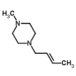 CAS#: 702-21-6， 1-[(E)-but-2-enyl]-4-methyl-piperazine