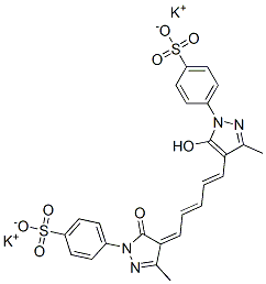 CAS#: 70208-51-4， 4-[4,5-Dihydro-4-[5-[5-Hydroxy-3-Methyl-1-(4-Sulfophenyl)-1H-pyrazol-4-Yl]-2,4-Pentadienylidene]-3- Methyl-5-Oxo-1H-Pyrazol-1-Yl]-Benzenesulfonic Acid Dipotassium Salt