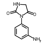 结构式 CAS# 702638-03-7, 3-(3-氨基苯基)-2,4-咪唑烷二酮