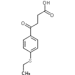 structure of CAS# 7028-68-4, 4-[4-(Ethylsulfanyl)phenyl]-4-oxobutanoic acid;4-(4-Ethylthiophenyl)-4-oxobutyric acid;4-[4-(Ethylthio)phenyl]-4-oxobutyric acid