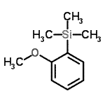 structure of CAS# 704-43-8, (2-Methoxyphenyl)(trimethyl)silane;(2-Methoxyphenyl)-trimethyl-silane;[704-43-8]