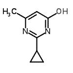 结构式 CAS# 7043-10-9, 2-环丙基-6-甲基-4-嘧啶醇