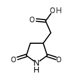 结构式 CAS# 705279-41-0, (2,5-二氧代-3-吡咯烷基)乙酸