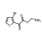 structure of CAS# 70596-02-0, Ethyl (3-bromo-2-thienyl)(oxo)acetate;Ethyl 3-bromothiophene-2-glyoxylate;MFCD07782948