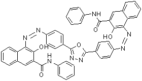 CAS#: 70621-09-9， 4,4'-{1,3,4-Oxadiazole-2,5-diylbis[4,1-phenylene(Z)-2,1-diazenediyl]}bis(3-hydroxy-N-phenyl-2-naphthamide)