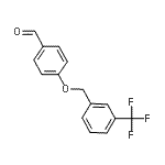 结构式 CAS# 70627-18-8, 4-{[3-(三氟甲基)苄基]氧基}苯甲醛