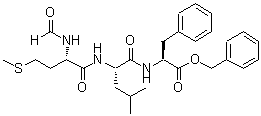 structure of CAS# 70637-32-0, Benzyl N-formylmethionylleucylphenylalaninate;N-Formyl-Met-Leu-Phe benzyl ester;F6758_SIGMA