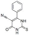 structure of CAS# 70638-52-7, 1,2,3,4-Tetrahydro-4-Oxo-6-Phenyl-2-Thioxo-5-Pyrimidinecarbonitrile;5-Pyrimidinecarbonitrile, 1,2,3,4-Tetrahydro-4-Oxo-6-Phenyl-2-Thioxo-