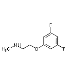 structure of CAS# 706809-58-7, 2-(3,5-Difluorophenoxy)-N-methylethanamine;2-(3,5-difluorophenoxy)-N-methylethanamine
