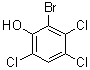结构式 CAS# 70757-44-7, 2-溴-3,4,6-三氯苯酚