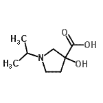 CAS#: 70758-67-7， 3-Hydroxy-1-isopropyl-3-pyrrolidinecarboxylic acid