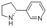structure of CAS# 7076-23-5, (R)-3-(Pyrrolidin-2-Yl)Pyridine;3-[(2R)-2-Pyrrolidinyl]Pyridine;(+)-Nornicotine;C11360