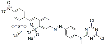CAS#: 70776-20-4， Disodium 5-[[4-[(4,6-Dichloro-1,3,5-Triazin-2-Yl)Methylamino]Phenyl]Azo]-2-[2-(4-Nitro-2-Sulphonatophenyl)Vinyl]Benzenesulphonate