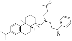 CAS#: 70776-86-2， (1R-(1alpha,4abeta,10aalpha))-4-(((7-Isopropyl-1,2,3,4,4a,9,10,10a-octahydro-1,4a-dimethylphenanthren-1-yl)methyl)(3-oxo-3-phenylpropyl)amino)butan-2-one