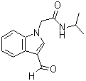 structure of CAS# 708284-70-2, 2-(3-Formyl-1H-indol-1-yl)-N-isopropylacetamide;2-(3-formyl-1H-indol-1-yl)-N-isopropylacetamide;2-(3-Formyl-indol-1-yl)-N-isopropyl-acetamide;2-(3-formylindolyl)-N-(methylethyl)acetamide
