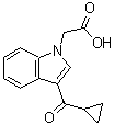 结构式 CAS# 708295-12-9, [3-(环丙基羰基)-1H-吲哚-1-基]乙酸